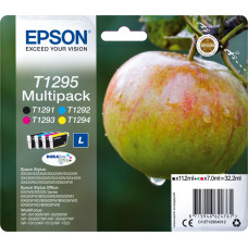 Epson Apple T1295 tintes kārtridžs 1 pcs Oriģināls Melns, Tirkīzzils, Fuksīns, Dzeltens