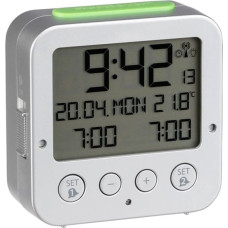 Tfa-Dostmann TFA 60.2528.54 Bingo      silver RC Alarm Clock with Temperatur