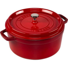 Staub Round Cocotte, 26cm cast iron, cherry