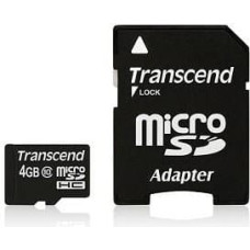 Transcend microSDHC          4GB Class 10 + SD-Adapter