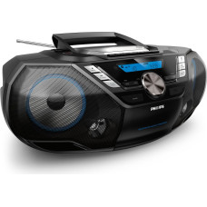 Philips AZB798T/12 portatīva stereo sistēma Analogais un digitālais 12 W DAB, DAB+, FM Melns MP3 atskaņošana