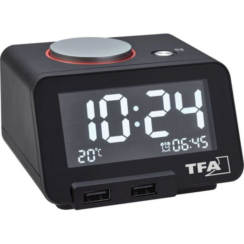 Tfa-Dostmann TFA 60.2017.01 Homtime Digital Alarm Clock