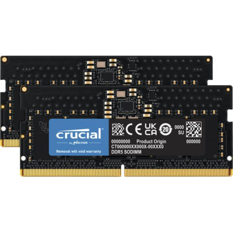 Crucial DDR5-4800 Kit       16GB 2x8GB SODIMM CL40 (16Gbit)