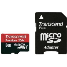 Transcend microSDHC          8GB Class 10 UHS-I 400x + SD Adapter