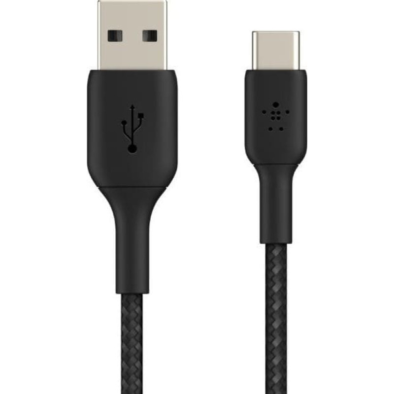 Belkin USB-C/USB-A Cable 2m braided, black CAB002bt2MBK