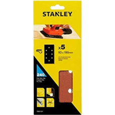 Stanley STA.PAPIER ŚCIERNY 93mm x 190mm P80 /5szt. 8 OTWORÓW NA RZEP