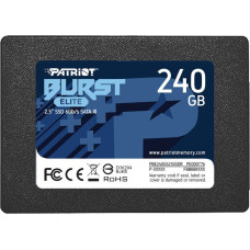 Patriot SSD|PATRIOT|Burst Elite|240GB|SATA 3.0|3D NAND|Write speed 320 MBytes/sec|Read speed 450 MBytes/sec|2,5