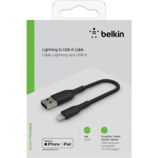 Belkin Lightning Cable 15cm, coated, mfi cert., black