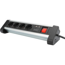 Digitus 4-fold power strip Office 2x USB socket