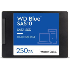 Western Digital SSD|WESTERN DIGITAL|Blue SA510|250GB|SATA 3.0|Write speed 440 MBytes/sec|Read speed 555 MBytes/sec|2,5