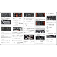 Yato 7 zīmēšanas skapis + INSTRUMENTI 165 ea. 55293