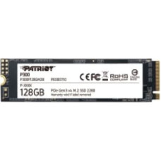 Patriot SSD|PATRIOT|P300|128GB|M.2|PCIE|NVMe|3D NAND|Write speed 600 MBytes/sec|Read speed 1600 MBytes/sec|3.8mm|TBW 60 TB|P300P128GM28