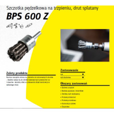 Klingspor K.SZCZOTKA PĘDZELKOWA  22mm BPS600Z DRUT SKRĘCANY NIERDZEWNY