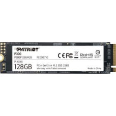 Patriot SSD|PATRIOT|P300|128GB|M.2|PCIE|NVMe|3D NAND|Write speed 600 MBytes/sec|Read speed 1600 MBytes/sec|3.8mm|TBW 60 TB|P300P128GM28