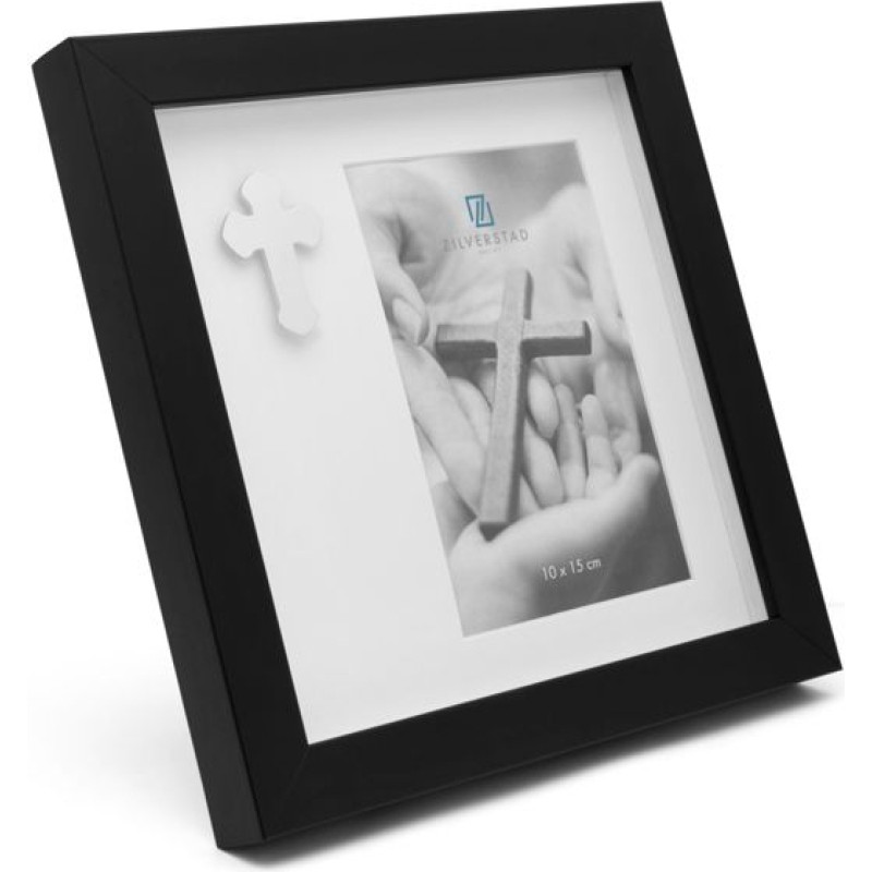 Zilverstad PhotoFrame with Cross 10x15 Portrait Metal 7550001