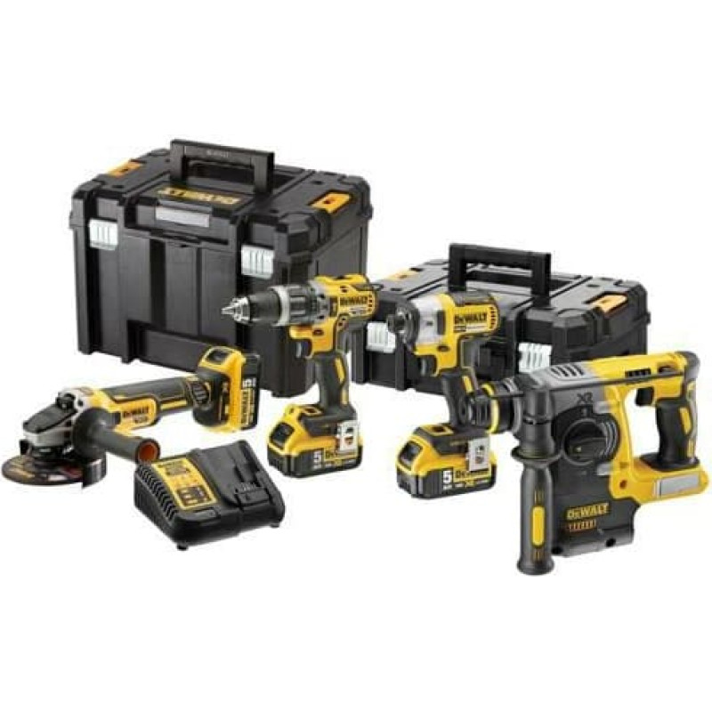 Dewalt ZESTAW COMBO 18V DCK422P3T (DCG405 + DCH273 + DCD796 + DCF887) 3x5,0Ah DS150, DS300