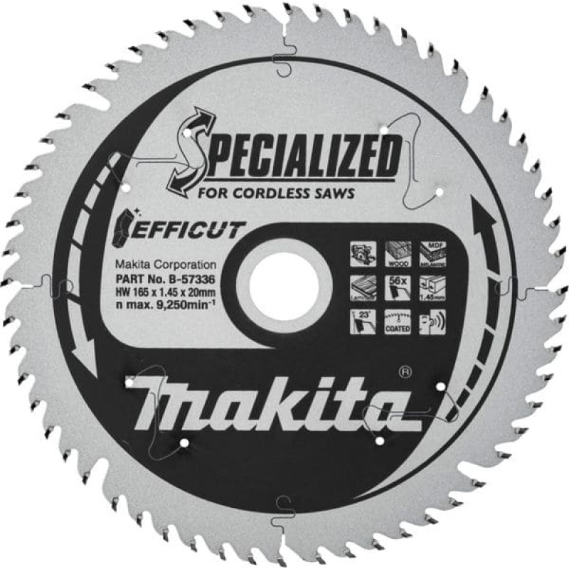 Makita B-57336 EFFICUT Saw Blade 165x20x56Z