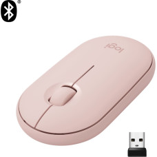 Logitech Pebble M350 pele Birojs Abām rokām RF bezvadu sakari + Bluetooth Optisks 1000 DPI