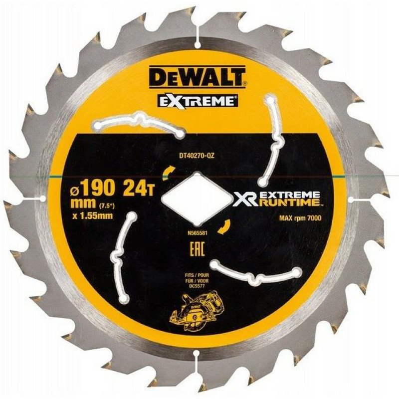 Dewalt PIŁA TARCZ.190x24z OTW. ROMB DO DCS577