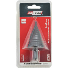 Awtools AW WIERTŁO STOPNIOWE SPIRALNE/ 4-45mm/ AICrN/ CZARNE