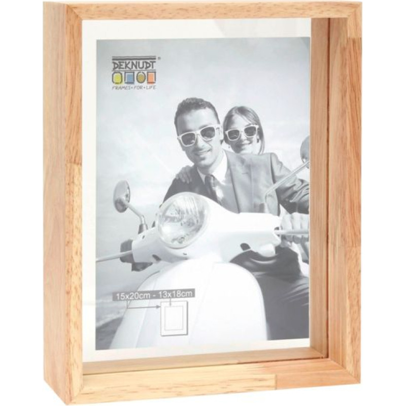 Deknudt S68SH1 15x20 glass frame w. wood edge nature