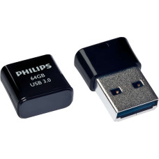 Philips Pico Edition 3.0 USB zibatmiņa 64 GB USB Type-A 3.2 Gen 1 (3.1 Gen 1) Melns