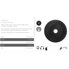 Tarpol Taisnā slīpmašīna FI = 125mm x 3 x 22,2mm, T-16 LABELE