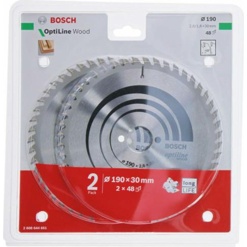 Bosch 2 608 644 651 griezējdisks disku zāģiem 19 cm 2 pcs