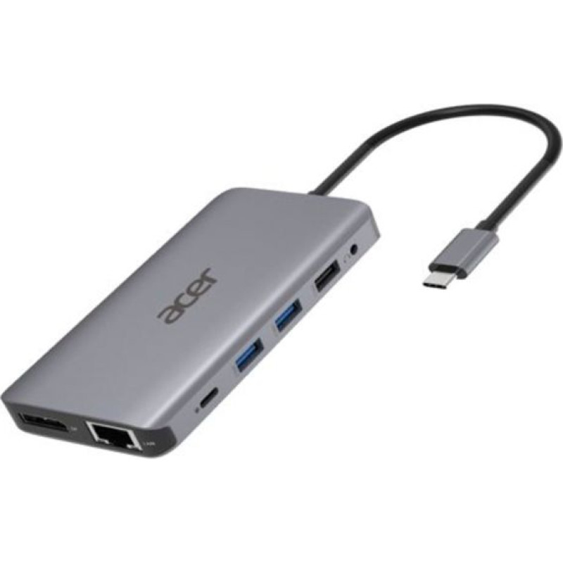 Acer HP.DSCAB.009 dokstacija Vadu USB 3.2 Gen 1 (3.1 Gen 1) Type-C Sudrabs