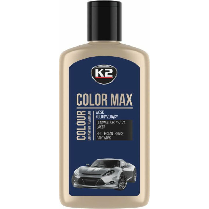 K2 WOSK KOLORYZUJĄCY, NABŁYSZCZA I CHRONI. COLOR MAX 250 GRANATOWY 250ML