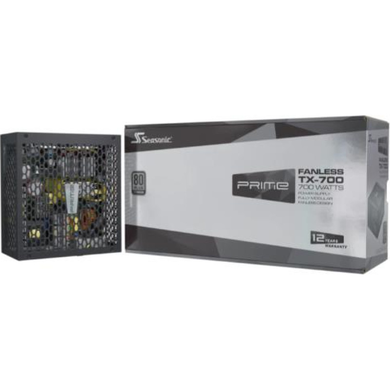 Seasonic Power Supply|SEASONIC|PRIME FANLESS TX|700 Watts|Efficiency 80 PLUS TITANIUM|MTBF 100000 hours|PRIME-TX-700