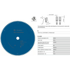 Bosch PIŁA TARCZOWA 305x25,4mm 80-ZĘBÓW EXPERT STAINLESS STEEL / STAL NIERDZEWNA INOX