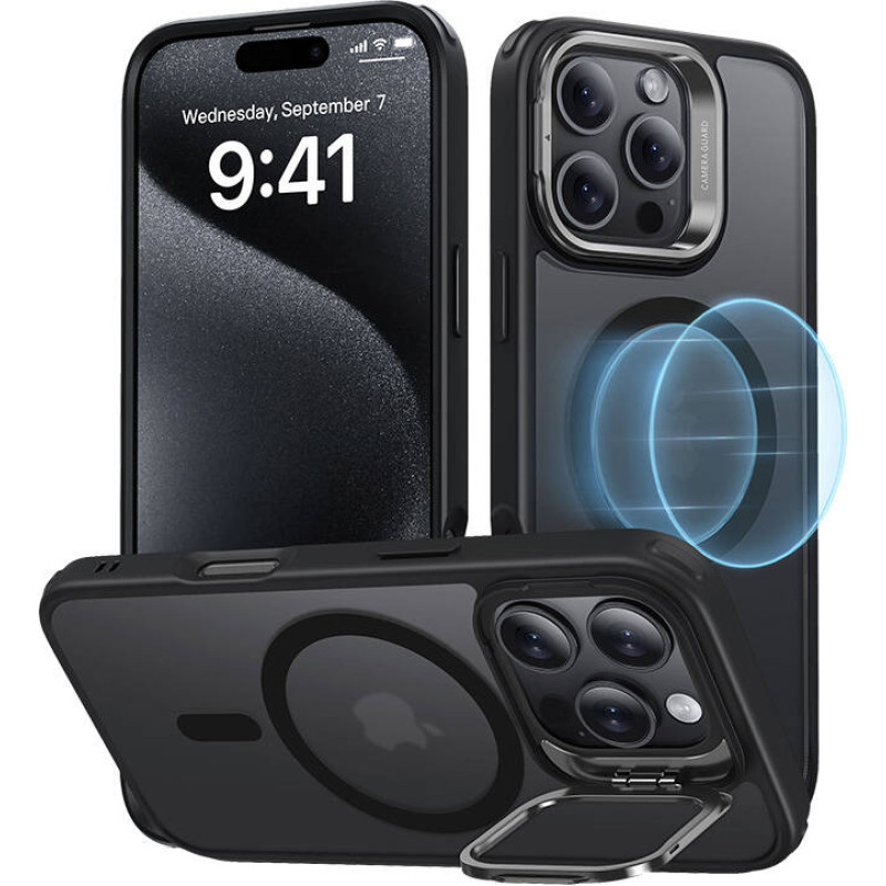 ESR Hybrid Case (HaloLock) ESR with stand for iPhone 16 Pro (black)