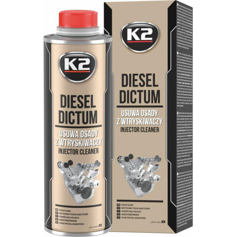 K2 PREPARAT DO CZYSZCZENIA WTRYSKÓW DIESEL DICTUM 500ML