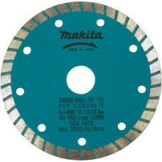 Makita TARCZA DIAMENTOWA 125x22,23mm TURBO (NA SUCHO) PŁYTKI