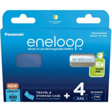 Eneloop 1x4 Panasonic Eneloop Micro AAA 800mAh + Akkubox    BK-4MCDEC4BE