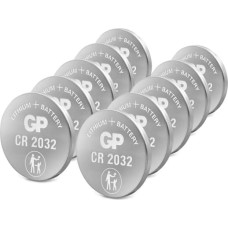 Gp Batteries 1x10 GP CR 2032 Lithium 3V 0602032C10