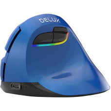 Delux Wireless Vertical Mouse Delux M618Mini BT4.0 + 2.4Ghz 4000DPI RGB (blue)