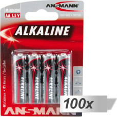 Ansmann 100x4 Ansmann Alkaline Mignon AA LR 6 red-line