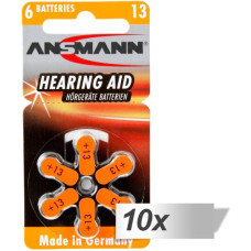 Ansmann 10x6 Ansmann Zinc-Air 13 (PR48) Hearing Aid Batteries