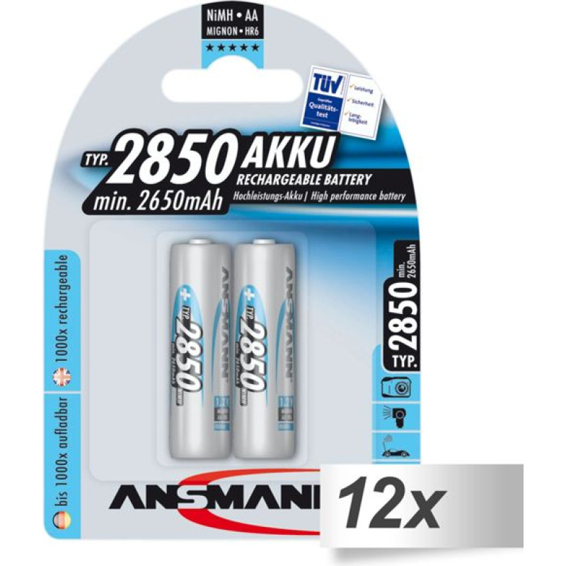 Ansmann 12x2 Ansmann NiMH bat. 2850 Mignon AA 2650 mAh