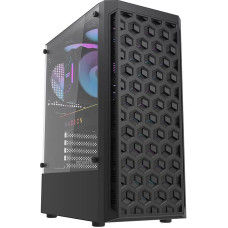 Datora korpuss Darkflash DK300M Micro-ATX ar 3 ventilatoriem (Melns)