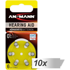 Ansmann 10x6 Ansmann Zinc-Air 10 (PR70) Hearing Aid Batteries