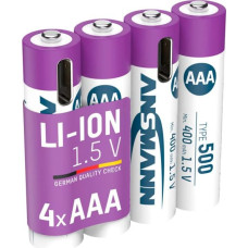 Ansmann 1x4 Ansmann Lithium Akku Micro AAA 400mAh + Cable     1311-0028