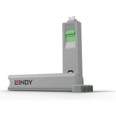 Lindy USB-C port lock green