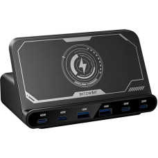 Blitzwolf BW-S27 160W, 2xUSB-A, 4xUSB-C, 15W wireless charger (black)