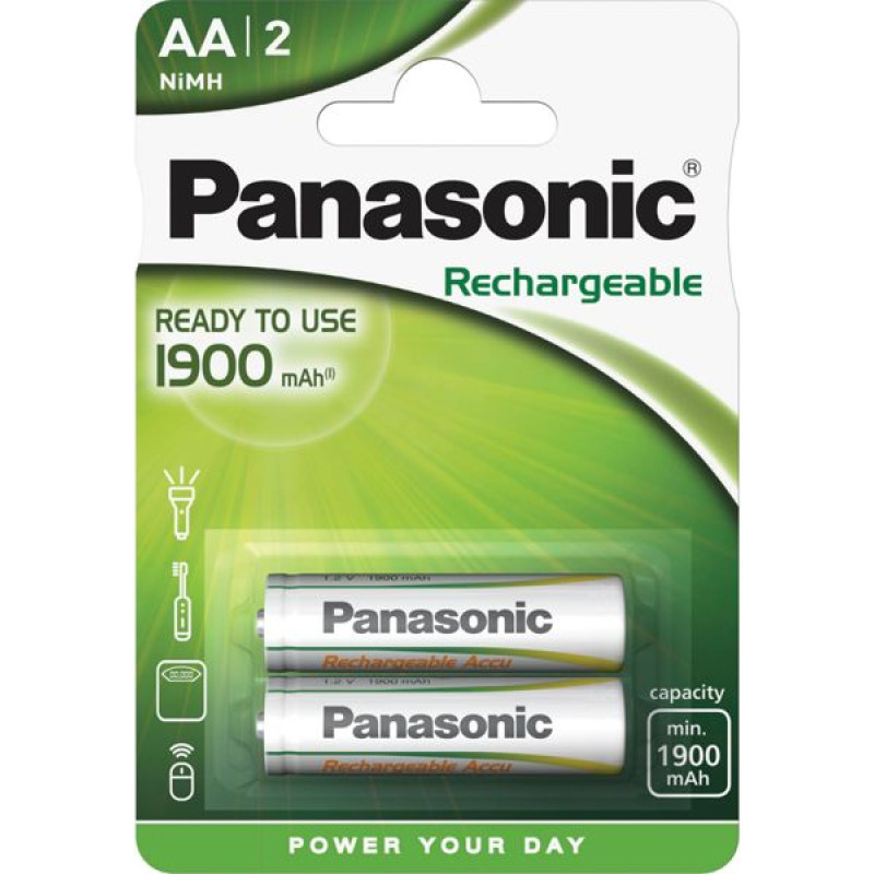 Panasonic 1x2 Panasonic Accu NiMH Mignon AA 1900 mAh Ready to Use