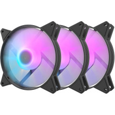 Darkflash Computer Fan Set Darkflash C6,  RGB, 3in1 120x120 (black)